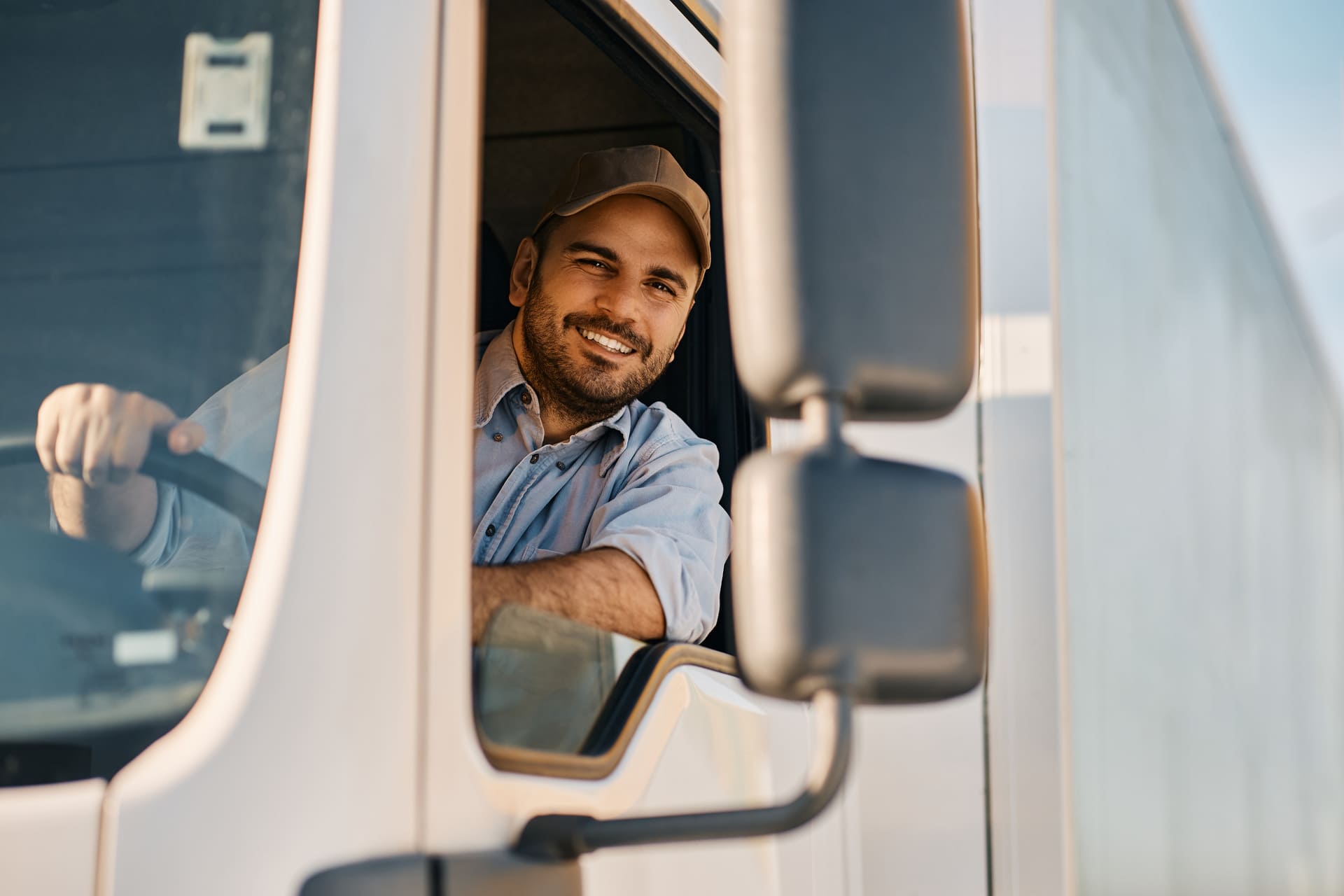 Transporteur dans son camion